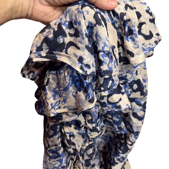 Cabi silk sleeveless cascading ruffle top - Picture 5 of 16